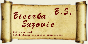 Biserka Suzović vizit kartica